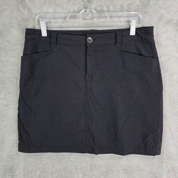 Womens Eddie Bauer Black Travex Skort w/ Built In Shorts Nylon Blend Size 8 - Picture 2 of 9